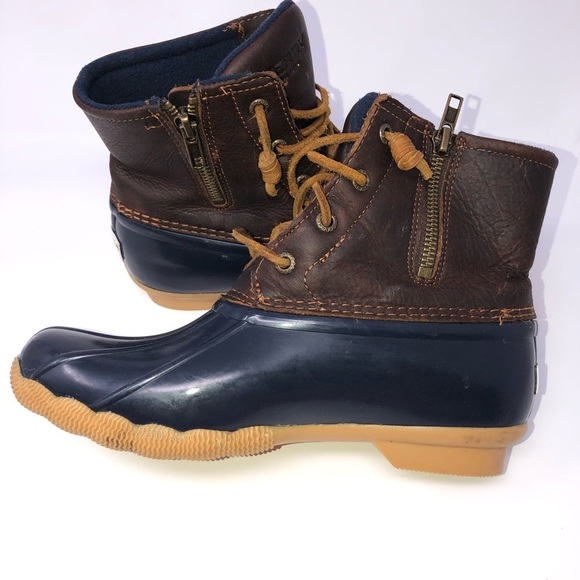 𝅺Sperry Top-Sider Saltwater Duck Boots navy size 6 - Picture 4 of 6